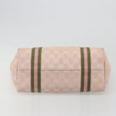 GUCCI GG Canvas Sherry Line Tote Bag Pink Gold 137396 Auth mr2550A-5