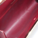 Christian Dior Clutch Bag Canvas Bordeaux Gold Auth mr2551-15
