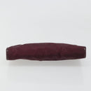 Christian Dior Clutch Bag Canvas Bordeaux Gold Auth mr2551-7