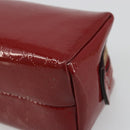 GUCCI Micro GG Supreme Pouch Patent leather Red Gold 153228 Auth mr2555-8