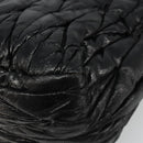Miu Miu Hand Bag Leather 2way Black Gold Auth mr2556-17