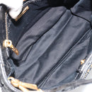 Miu Miu Hand Bag Leather 2way Black Gold Auth mr2556-11