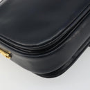 CELINE Shoulder Bag Leather Navy Gold Auth mr2557A-16