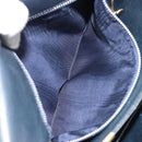 CELINE Shoulder Bag Leather Navy Gold Auth mr2557A-12