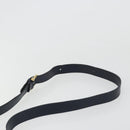 CELINE Shoulder Bag Leather Navy Gold Auth mr2557A-8