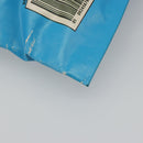 BALENCIAGA MAXI PACK Clutch Bag Leather Blue Silver Auth mr2558A-12