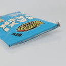 BALENCIAGA MAXI PACK Clutch Bag Leather Blue Silver Auth mr2558A-7