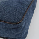 FENDI Shoulder Bag Denim Blue Gold Auth mr2559A-10