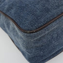 FENDI Shoulder Bag Denim Blue Gold Auth mr2559A-11