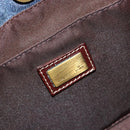 FENDI Shoulder Bag Denim Blue Gold Auth mr2559A-15