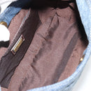 FENDI Shoulder Bag Denim Blue Gold Auth mr2559A-16