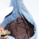FENDI Shoulder Bag Denim Blue Gold Auth mr2559A-17