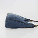FENDI Shoulder Bag Denim Blue Gold Auth mr2559A-4
