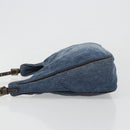 FENDI Shoulder Bag Denim Blue Gold Auth mr2559A-5