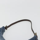 FENDI Shoulder Bag Denim Blue Gold Auth mr2559A-8