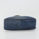 FENDI Shoulder Bag Denim Blue Gold Auth mr2559A-9