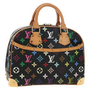 LOUIS VUITTON Monogram Multicolor Hand Bag Black LV Auth mr2560SAM-1