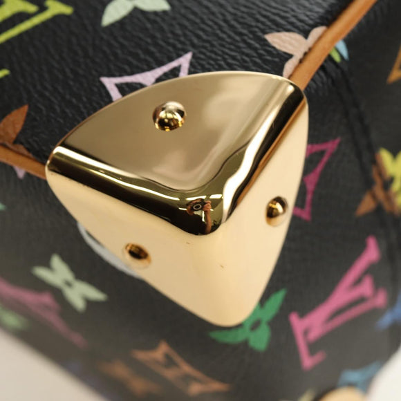 LOUIS VUITTON Monogram Multicolor Hand Bag Black LV Auth mr2560SAM