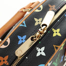 LOUIS VUITTON Monogram Multicolor Hand Bag Black LV Auth mr2560SAM-17