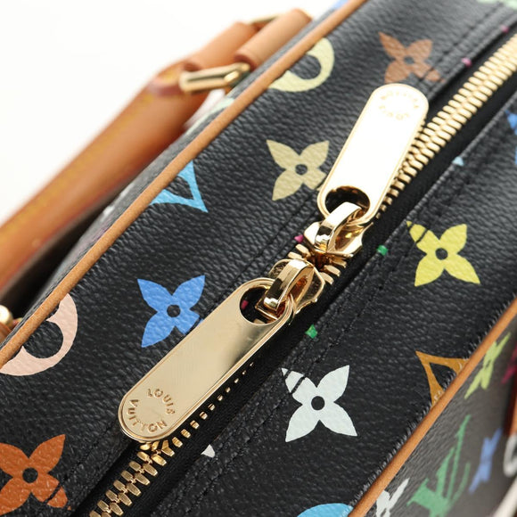 LOUIS VUITTON Monogram Multicolor Hand Bag Black LV Auth mr2560SAM