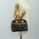 LOUIS VUITTON Monogram Multicolor Hand Bag Black LV Auth mr2560SAM-23