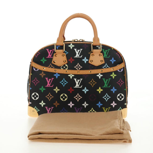 LOUIS VUITTON Monogram Multicolor Hand Bag Black LV Auth mr2560SAM
