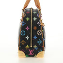 LOUIS VUITTON Monogram Multicolor Hand Bag Black LV Auth mr2560SAM-4
