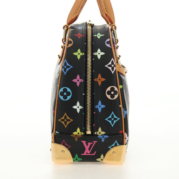 LOUIS VUITTON Monogram Multicolor Hand Bag Black LV Auth mr2560SAM