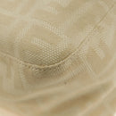 FENDI Zucca Canvas Mamma Baguette Shoulder Bag Beige Silver Auth mr2561M-16