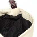 FENDI Zucca Canvas Mamma Baguette Shoulder Bag Beige Silver Auth mr2561M-23