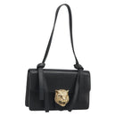 GUCCI Shoulder Bag Leather Black Gold 412007 Auth mr2562V-1