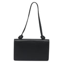 GUCCI Shoulder Bag Leather Black Gold 412007 Auth mr2562V-3