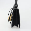 GUCCI Shoulder Bag Leather Black Gold 412007 Auth mr2562V-4