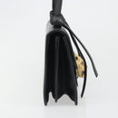 GUCCI Shoulder Bag Leather Black Gold 412007 Auth mr2562V-5