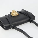 GUCCI Shoulder Bag Leather Black Gold 412007 Auth mr2562V-6