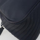 SAINT LAURENT Hand Bag Nylon Navy Silver Auth mr2565-11