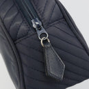 SAINT LAURENT Hand Bag Nylon Navy Silver Auth mr2565-14