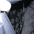 SAINT LAURENT Hand Bag Nylon Navy Silver Auth mr2565-19