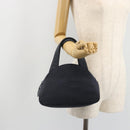 SAINT LAURENT Hand Bag Nylon Navy Silver Auth mr2565-20