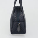 SAINT LAURENT Hand Bag Nylon Navy Silver Auth mr2565-5