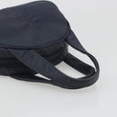 SAINT LAURENT Hand Bag Nylon Navy Silver Auth mr2565-7