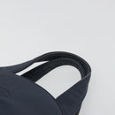 SAINT LAURENT Hand Bag Nylon Navy Silver Auth mr2565-8