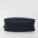SAINT LAURENT Hand Bag Nylon Navy Silver Auth mr2565-9