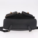 GUCCI Bamboo Backpack Suede Navy Gold 003 2058 0016 Auth mr2566-5