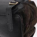 GUCCI Bamboo Backpack Suede Navy Gold 003 2058 0016 Auth mr2566-9