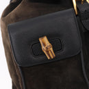 GUCCI Bamboo Backpack Suede Navy Gold 003 2058 0016 Auth mr2566-19