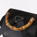 GUCCI Bamboo Backpack Suede Navy Gold 003 2058 0016 Auth mr2566-6