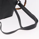 GUCCI Bamboo Backpack Suede Navy Gold 003 2058 0016 Auth mr2566-8