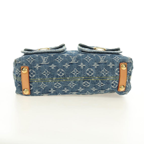 LOUIS VUITTON Monogram Denim Buggy PM Shoulder Bag Blue M95049 LV Auth mr2567SAM