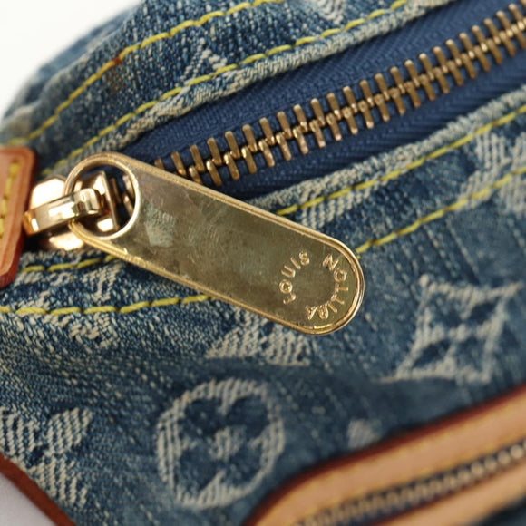 LOUIS VUITTON Monogram Denim Buggy PM Shoulder Bag Blue M95049 LV Auth mr2567SAM